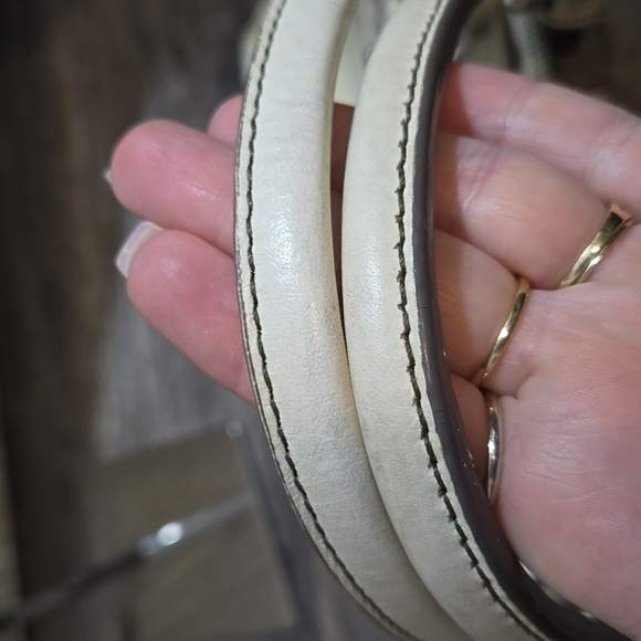 VINTAGE BANANA REPUBLIC LEATHER BAG OFF WHITE - Picture 9 of 17